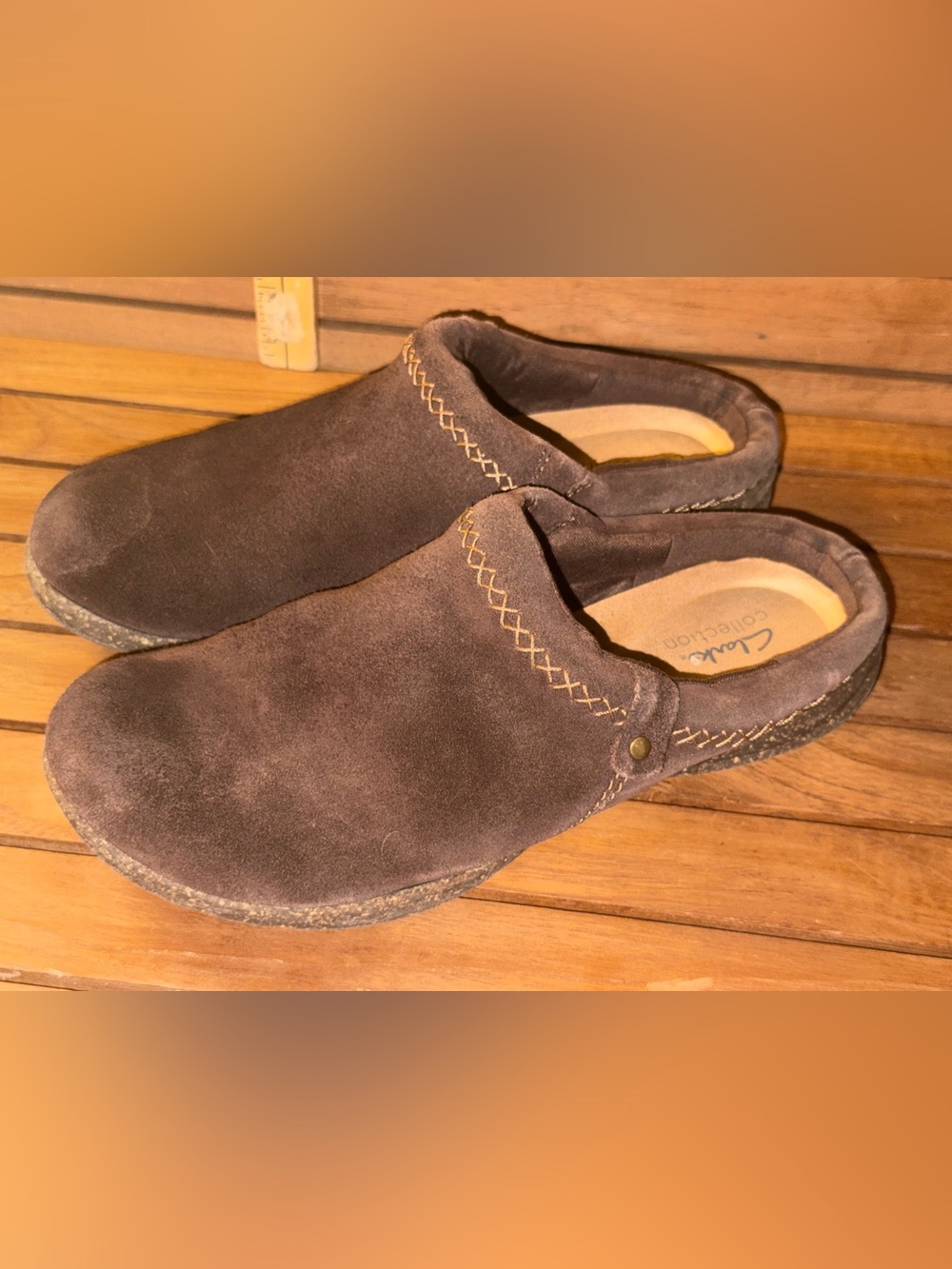 Clarks Brown Suede Slip-On Loafers